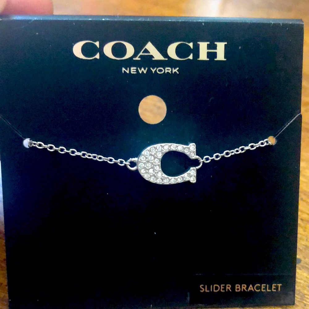 Silver Coach slider bracelet